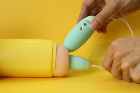 Вакуумный стимулятор с виброяйцом 2-в-1 KISTOY Miss VV Cyan || Вакуумний стимулятор з віброяйцем 2-в-1 KISTOY Miss VV Cyan