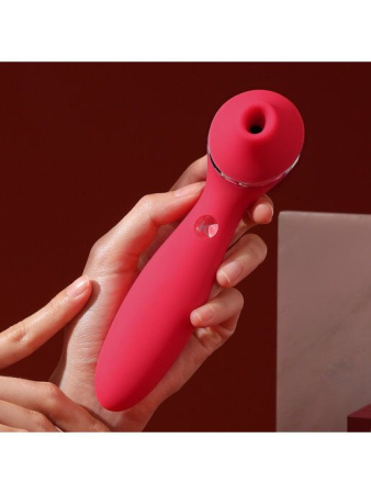 Вакуумный вибратор KISTOY Polly Plus Red || Вакуумний вібратор KISTOY Polly Plus Red