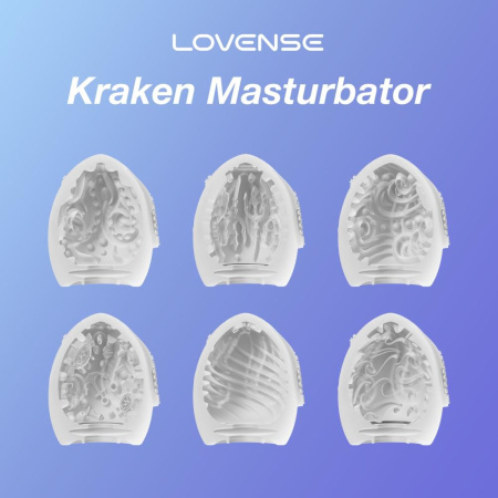 Набор мастурбаторов-яиц Lovense Kraken masturbator egg box, 6 штук, разная текстура || Набір мастурбаторів-яєць Lovense Kraken masturbator egg box, 6 штук, різна текстура