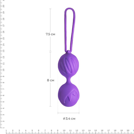 Вагинальные шарики Adrien Lastic Geisha Lastic Balls Mini Violet (S), диаметр 3,4см, масса 85г || Вагінальні кульки Adrien Lastic Geisha Lastic Balls Mini Violet (S), діаметр 3,4 см, маcа 85 г