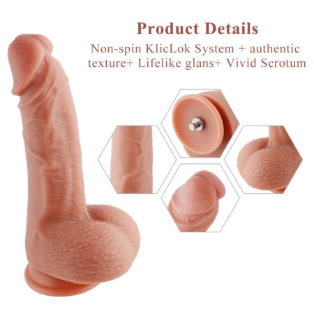 Ультрареалистичный фаллоимитатор для секс-машин Hismith 8.3″ 2-layers Silicone Flesh Dildo,2-слойный || Ультрареалістичний фалоімітатор для секс-машин Hismith 8.3″ 2-layers Silicone Flesh Dildo, 2-шаровий