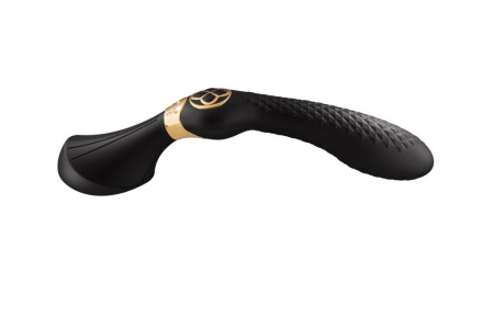 Вибромассажер Shunga Zoa Black, двусторонний || Вібромасажер Shunga Zoa Black, двосторонній