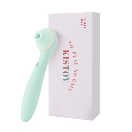 Вакуумный стимулятор с вибратором KISSTOY Polly Max Cyan || Вакуумний стимулятор з вібратором KISSTOY Polly Max Cyan