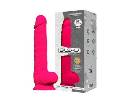 Фаллоимитатор SilexD Kingston Pink (MODEL 15in), двухслойный, силикон+Silexpan, диаметр 7 см || Фалоімітатор SilexD Kingston Pink (MODEL 15in), двошаровий, силікон+Silexpan, діаметр 7 см