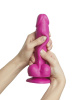 Реалистичный фаллоимитатор Strap-On-Me Sliding Skin Realistic Dildo Fuchsia S, эффект подвижной кожи || Реалістичний фалоімітатор Strap-On-Me Sliding Skin Realistic Dildo Fuchsia S, ефект рухливої шкіри