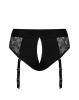 Кружевные трусы для страпона с подвязками для чулок Strap-On-Me DIVA HARNESS - XL || Мереживні труси для страпону з підв'язками для панчох Strap-On-Me DIVA HARNESS - XL