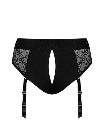 Кружевные трусы для страпона с подвязками для чулок Strap-On-Me DIVA HARNESS - XL || Мереживні труси для страпону з підв'язками для панчох Strap-On-Me DIVA HARNESS - XL