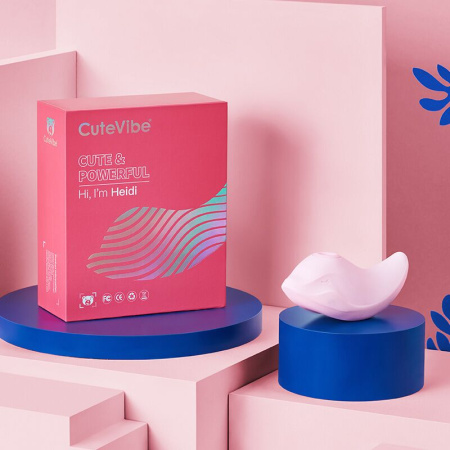 Вибратор и вакуумный стимулятор CuteVibe Heidi Pink || Вібратор та вакуумний стимулятор CuteVibe Heidi Pink