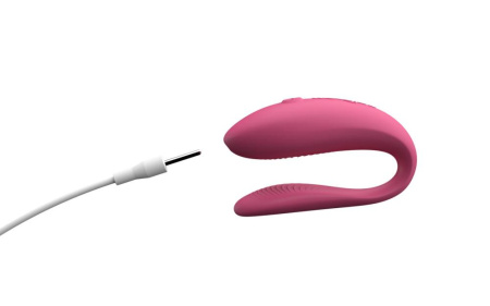 Смарт-вибратор для пар We-Vibe Sync Lite Pink, 10 виброрежимов, можно совмещать с проникающим сексом || Смарт-вібратор для пар We-Vibe Sync Lite Pink, 10 віброрежимів, можна поєднувати з проникним сексом