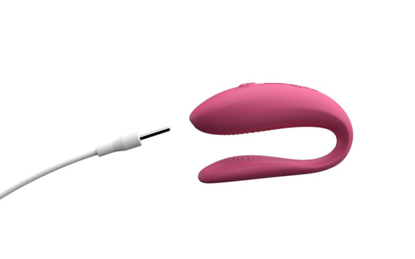 Смарт-вибратор для пар We-Vibe Sync Lite Pink, 10 виброрежимов, можно совмещать с проникающим сексом