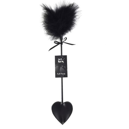 Щекоталка со шлепалкой Пика Art of Sex – Puff Peak, черная || Лоскітка зі шльопалкою Піка Art of Sex – Puff Peak, чорна