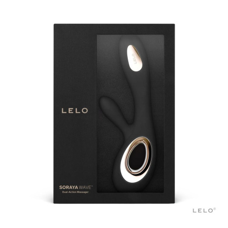 Вибратор-кролик LELO Soraya Wave Black, манящие движения ствола || Вібратор-кролик LELO Soraya Wave Black, манливі рухи стовбура